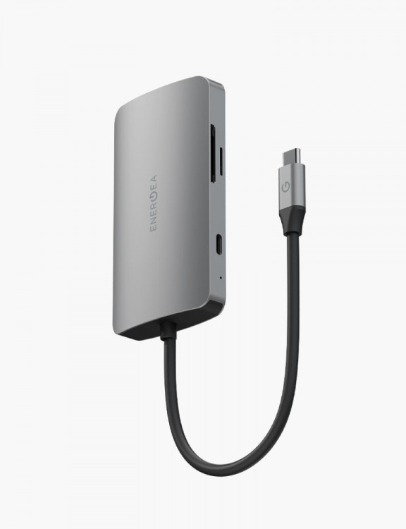 USB-хаб EnergEa AluHub HD Pro 2 8 в 1 темно-серый