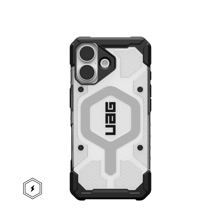 Чехол UAG Pathfinder для iPhone 17 прозрачный/серебро (Ice/Silver)