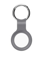 Силиконовый брелок-подвеска с кольцом для ключей iNeez для AirTag серый