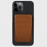 Чехол-подставка и бумажник Uniq Lyft MagSafe для iPhone коричневый