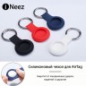 Силиконовый брелок-подвеска с кольцом для ключей iNeez для AirTag cветло-голубой - фото № 4