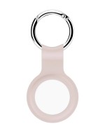 Силиконовый брелок-подвеска с кольцом для ключей iNeez для AirTag розовый песок