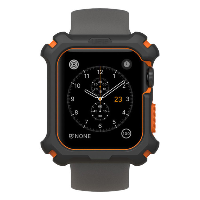Чехол UAG Watch Case для Apple Watch 44 черный/оранжевый