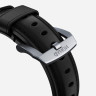 Кожаный ремешок Nomad Traditional Band для Apple Watch 49/45/44/42 мм черный/серебро (Black/Silver) - фото № 5