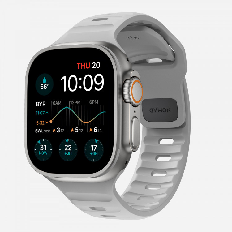 Ремешок Nomad Sport Band для Apple Watch 49/46/45/44 мм серый (Lunar Gray)