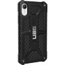 Чехол UAG Monarch Series Case для iPhone Xr чёрный карбон - фото № 4