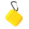 Силиконовый чехол Gurdini Soft Touch с карабином для AirPods жёлтый