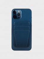 Чехол-подставка и бумажник Uniq Lyft MagSafe для iPhone синий