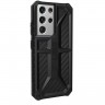 Чехол UAG Monarch Series Case для Samsung Galaxy S21 Ultra чёрный карбон (Carbon Fiber) - фото № 3