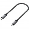 Кабель Satechi USB-C to Lightning MFI Cable 25 см серый - фото № 4