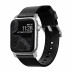 Кожаный ремешок Nomad Modern Band для Apple Watch 49/45/44/42 мм черный/серебро (Black/Silver)