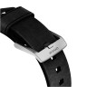 Кожаный ремешок Nomad Modern Band для Apple Watch 49/45/44/42 мм черный/серебро (Black/Silver) - фото № 5
