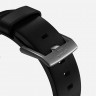 Кожаный ремешок Nomad Modern Band для Apple Watch 49/46/45/44 мм черный/серебро (Black/Silver) - фото № 7