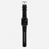 Кожаный ремешок Nomad Modern Band для Apple Watch 49/46/45/44 мм черный/серебро (Black/Silver) - фото № 8