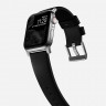 Кожаный ремешок Nomad Modern Band для Apple Watch 49/46/45/44 мм черный/серебро (Black/Silver) - фото № 10