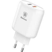 Сетевое зарядное устройство Baseus Bojure Series Dual-USB Charger 18W белое