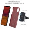 Чехол PITAKA MagEZ Case для iPhone 11 красный карбон ёлочка Herringbone (KI1107R) - фото № 3