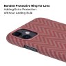 Чехол PITAKA MagEZ Case для iPhone 11 красный карбон ёлочка Herringbone (KI1107R) - фото № 6