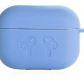 Силиконовый чехол Gurdini Soft Touch с карабином для AirPods Pro небесно-голубой - фото № 3