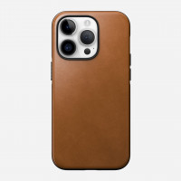 Кожаный чехол Nomad Modern Leather Case MagSafe для iPhone 14 Pro Max свето-коричневый (English Tan)
