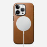 Кожаный чехол Nomad Modern Leather Case MagSafe для iPhone 14 Pro Max светло-коричневый (English Tan) - фото № 2