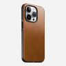 Кожаный чехол Nomad Modern Leather Case MagSafe для iPhone 14 Pro Max светло-коричневый (English Tan) - фото № 4