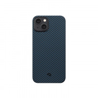 Чехол PITAKA MagEZ Case 3 для iPhone 14 черно-синий кевлар 1500D Twill (KI1408)