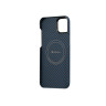 Чехол PITAKA MagEZ Case 3 для iPhone 14 черно-синий кевлар 1500D Twill (KI1408) - фото № 5