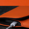 Чехол DOST Leather Co. для MacBook Pro 14" (2021) / MacBook Air 13" (2022) оранжевый - фото № 3