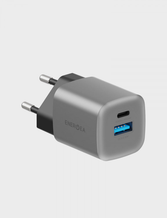 Сетевое зарядное устройство EnergEa AmpCharge GaN35 EU 35 Вт серое