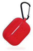Силиконовый чехол Gurdini Soft Touch с карабином для AirPods Pro красный