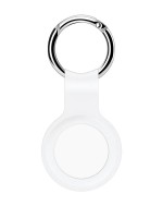 Силиконовый брелок-подвеска с кольцом для ключей iNeez для AirTag белый