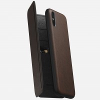 Чехол Nomad Rugged Folio для iPhone Xr коричневый
