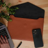 Чехол DOST Leather Co. для MacBook Pro 14" (2021) / MacBook Air 13" (2022) рыжий - фото № 5
