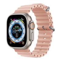 Ремешок Gurdini Ocean Band для Apple Watch 42/44/45/49 мм розовый песок (Pink Sand)