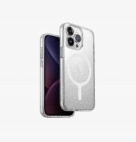Чехол Uniq Lifepro Xtreme с MagSafe для iPhone 15 Pro прозрачный с блестками (Lucent)