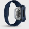 Чехол со стеклом Uniq Torres для Apple Watch 44 мм синий - фото № 6