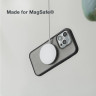 Чехол Woodcessories Clear Case с MagSafe для iPhone 14 Pro Max матовый/черный (Black/Matte) - фото № 5
