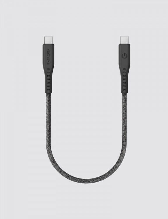 Кабель EnergEa Flow USB-C to USB-C Cable 30 см черный