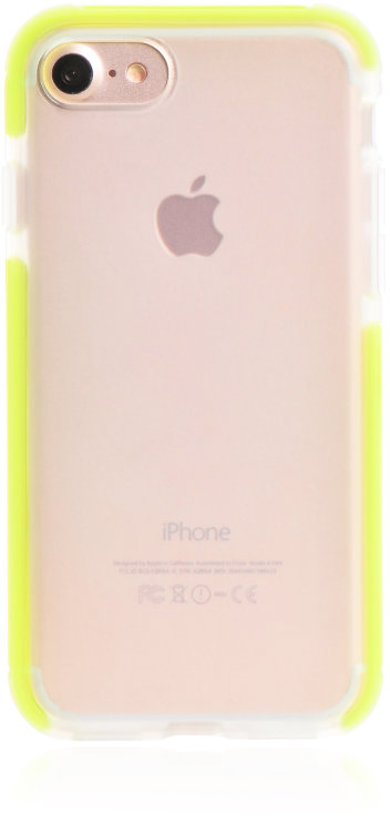 Силиконовый чехол Gurdini Crystal Ice для iPhone 7 / 8 / SE 2 кислотно-зелёный матовый