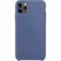 Силиконовый чехол Gurdini Silicone Case для iPhone 11 Pro Max синий лён (Linen Blue)