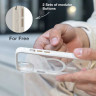 Чехол Woodcessories Clear Case с MagSafe для iPhone 14 Pro Max прозрачный/белый (Offwhite/Clear) - фото № 5