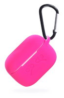 Силиконовый чехол Gurdini Soft Touch с карабином для AirPods Pro ярко-розовый
