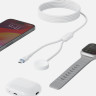 Кабель EnergEa Deuce 2-in-1 USB-C to USB-C with Integrated Watch Charger 1.8 м белый - фото № 4
