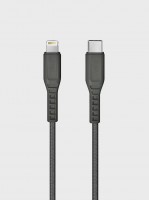 Кабель Uniq FLEX USB-C to Lightning Short Cable 1.2 м цвет серый