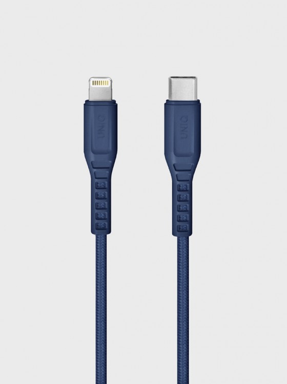 Кабель Uniq FLEX USB-C to Lightning Short Cable 1.2 м цвет синий