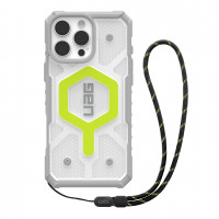 Чехол + ремешок UAG Pathfinder с MagSafe для iPhone 16 Pro Max неон (Active Neon Lanyard)