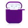 Силиконовый чехол Gurdini Soft Touch с карабином для AirPods фиолетовый - фото № 2