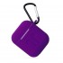 Силиконовый чехол Gurdini Soft Touch с карабином для AirPods фиолетовый