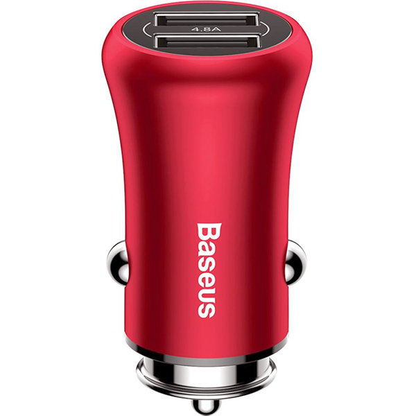 Автомобильное зарядное устройство Baseus Gentelman Dual-USB красное